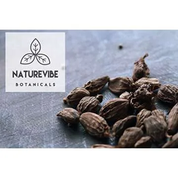 Naturevibe Organic Black Cardamom Pods 3.5 oz | Non-GMO