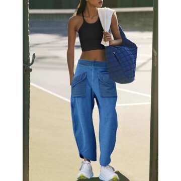 LAMISSCHE Women Wide Leg Lounge Pants with Pockets