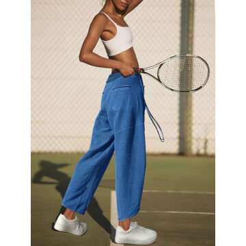Wide Leg Barrel Lounge Pants for Women - LAMISSCHE