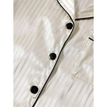 Luxurious LYANER Women's Silky Satin Pajamas Set