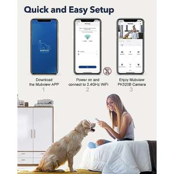 Indoor Security Camera 2K, Pet Camera with Phone App, WiFi Cameras for Home Security Camera for Dog/ Baby Monitor/Elder Pan Tilt, 2.4G, 24/7, 2-Way Talk, Human Detection, Motion Tracking, Cloud