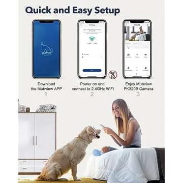 Indoor Security Camera 2K, Pet Camera with Phone App, WiFi Cameras for Home Security Camera for Dog/ Baby Monitor/Elder Pan Tilt, 2.4G, 24/7, 2-Way Talk, Human Detection, Motion Tracking, Cloud