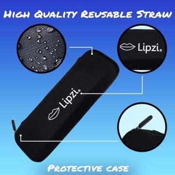 Lipzi Eco-Friendly Straw Case for Easy & Stylish Storage