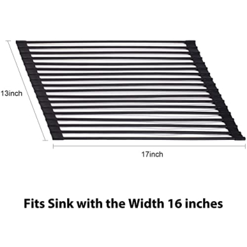 Denkee Roll Up Kitchen Dish Drying Rack - Compact & Versatile