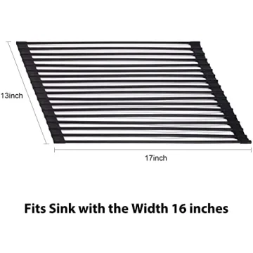 Denkee Roll Up Kitchen Dish Drying Rack - Compact & Versatile