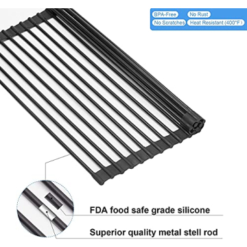 Denkee Roll Up Kitchen Dish Drying Rack - Compact & Versatile