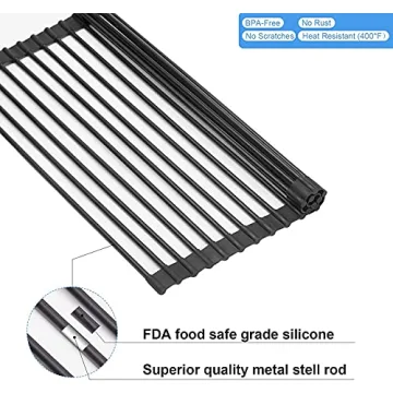 Denkee Roll Up Kitchen Dish Drying Rack - Compact & Versatile