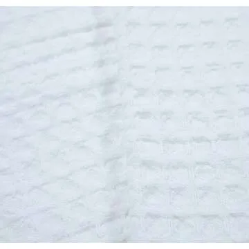 HILLFAIR 100% Combed Cotton Blanket– Queen Size Bed Blanket– Warm Soft All Season Breathable Lightweight Summer Blankets– Waffle Weave Home Decor Bed Blanket- White Queen Bed Cotton Blankets/Bedcover