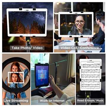 Versatile 360 Degrees Tablet Tripod Mount for Stability