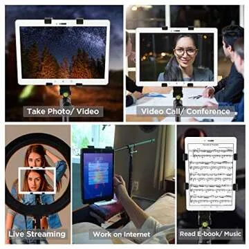 Versatile 360 Degrees Tablet Tripod Mount for Stability