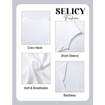 Backless Top Going Out Tops for Women Open Back Top Y2k Clothing Crop Tops for Women Summer Tops Short Sleeve Shirts Sexy Tops Cute Tops Y2k Tops Trendy Tops Women's Fashion White Crop Top