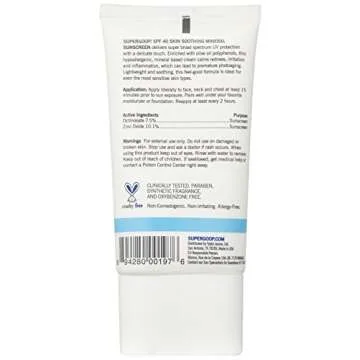 Supergoop! Skin Soothing Mineral Sunscreen SPF 40, 2.4 Fl Oz