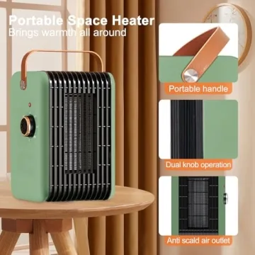 1500W Portable Electric Space Heater for Home