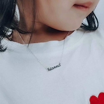 MONOOC Katie Name Necklace Personalized, Gold Plated Custom Nameplate Necklace Charm Jewelry Gift for Women Katie