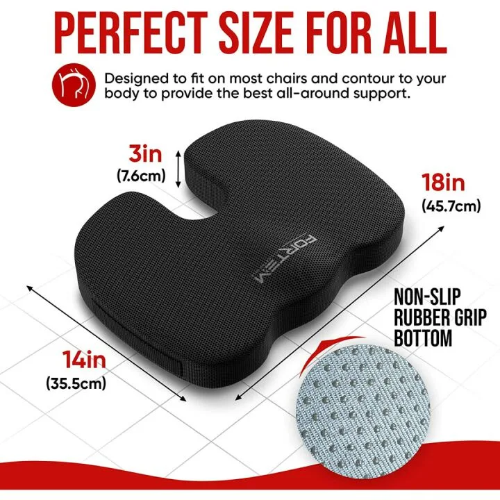 FORTEM Chair Cushion with Memory Foam Back Support