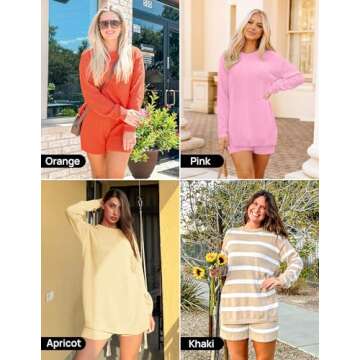 ZESICA Women's Knit Lounge Set - Cozy & Trendy Fall Wear