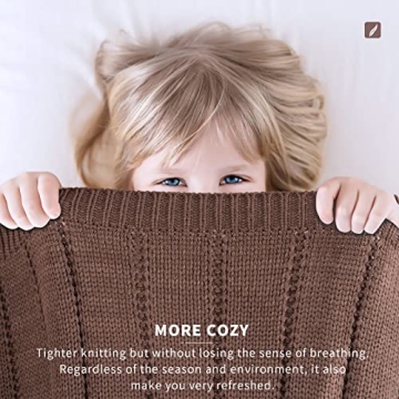 Super Soft RECYCO Cable Knit Throw Blanket 50x60