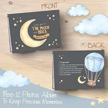 SANDAN* Baby Monthly Milestone Blanket Boy & Girl Super Soft, Extra Large Newborn Month Blanket with a Photo Album, Bandana Bib and Frames for Perfect Personalized Baby Milestone Pictures