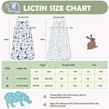 Lictin Baby Sleep Sack 0.5 Tog - 2 Pack Toddler Sleeping Sack 18-36 Months, Summer Baby Sleeping Bag, Sleeveless Baby Wearable Blanket with Adjustable Length and 2-Way Zipper