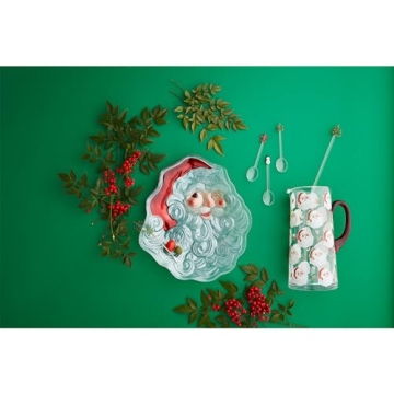 Mud Pie Gingerbread Glass Spoon – 5 Inch Kitchen Utensil