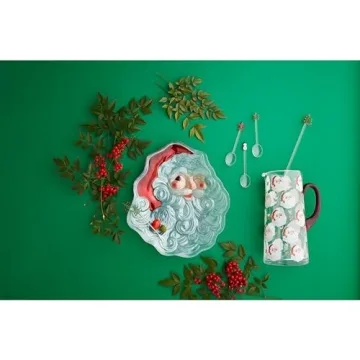 Mud Pie Gingerbread Glass Spoon – 5 Inch Kitchen Utensil