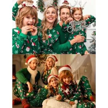 Ekouaer Family Christmas Pajamas Matching Sets - Stylish Comfort for Everyone
