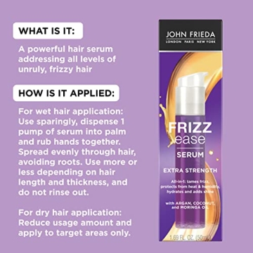 John Frieda Frizz Ease Hair Serum for Smooth, Frizz-Free Hair