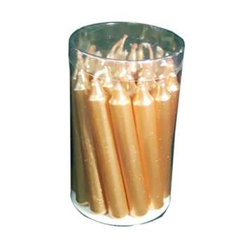 AzureGreen Gold Chime Candle Pack for Weddings and Parties