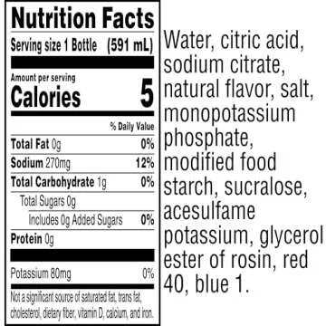 Gatorade Thirst Quencher Zero Sugar Sports Drink, Grape, 20oz Bottles, 8 Pack, Electrolytes for Rehy...