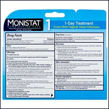 Monistat 1 Day Yeast Infection Treatment for Women, 1 Miconazole Ovule Insert & External Monistat An...