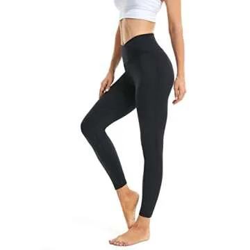 TOPYOGAS V Crossover High Waisted Flare Yoga Pants
