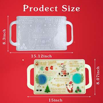 Versatile Christmas Silicone Resin Tray Molds for DIY