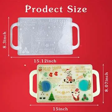 Versatile Christmas Silicone Resin Tray Molds for DIY