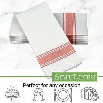 SimuLinen Elegant Disposable Dinner Napkins - Soft, Absorbent