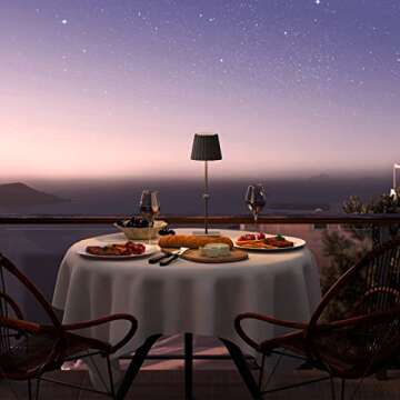 HUIVEOO Cordless Table Lamp - Rechargeable & Waterproof