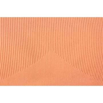 QINSEN Seamless Workout Set Cropped Tank Tops for Women Ribbed 2 Piece Yoga Outfits Active Shorts Light Orange S