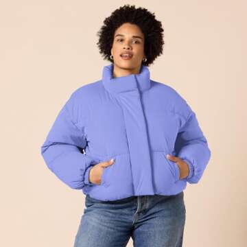 Stylish Amazon Essentials Women's Cropped Puffer Jacket