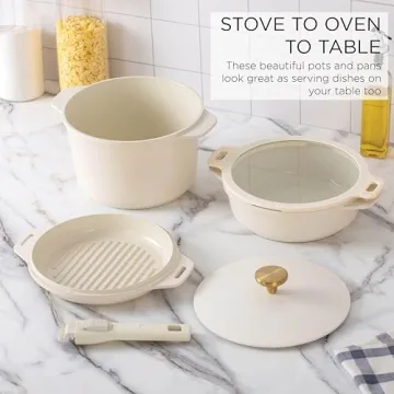 Country Kitchen Stackable Pot Set - Nonstick Cookware Solution!