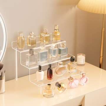 Grarry Acrylic Risers Display Stand for Perfume Organizer
