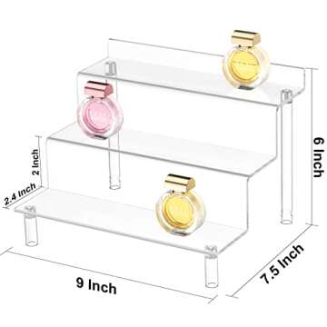 Grarry Acrylic Risers Display Stand for Perfume Organizer