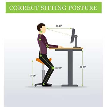 2xhome - Ergonomic Adjustable Rolling Saddle Stool Chair with Back Wheels Support for Clinic Hospital Pharmacy Medical Beauty Lab Exam Office Technician Physical Therapy, Single, Set of 1