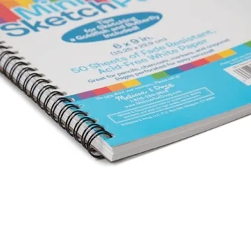 Melissa & Doug Mini Sketch Pad of Paper (6 x 9 inches) - 50 Sheets, 3-Pack - Drawing Paper, Drawing And Coloring Pad For Kids, Art Paper For Kids