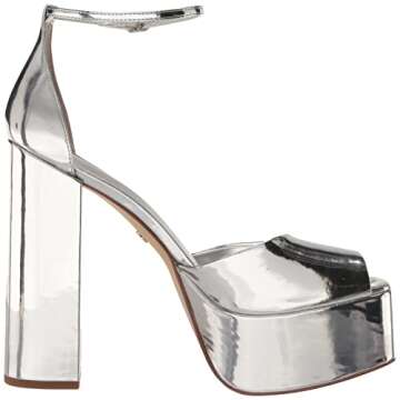 Sam Edelman Women's Kori Platform Sandal, Soft Silver, 7.5
