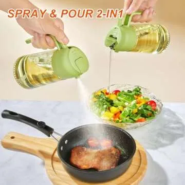 JULEHUI 16oz Multi-Functional Oil Sprayer Dispenser