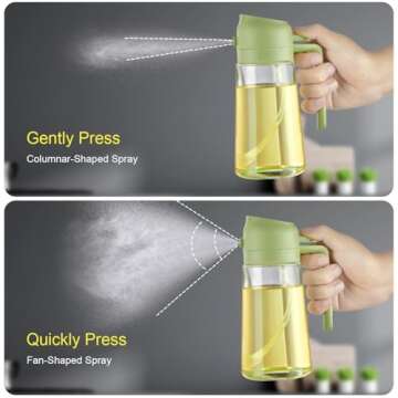 JULEHUI 16oz Multi-Functional Oil Sprayer Dispenser