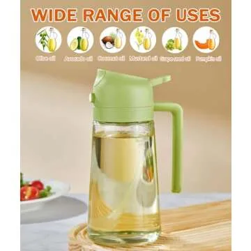 JULEHUI 16oz Multi-Functional Oil Sprayer Dispenser