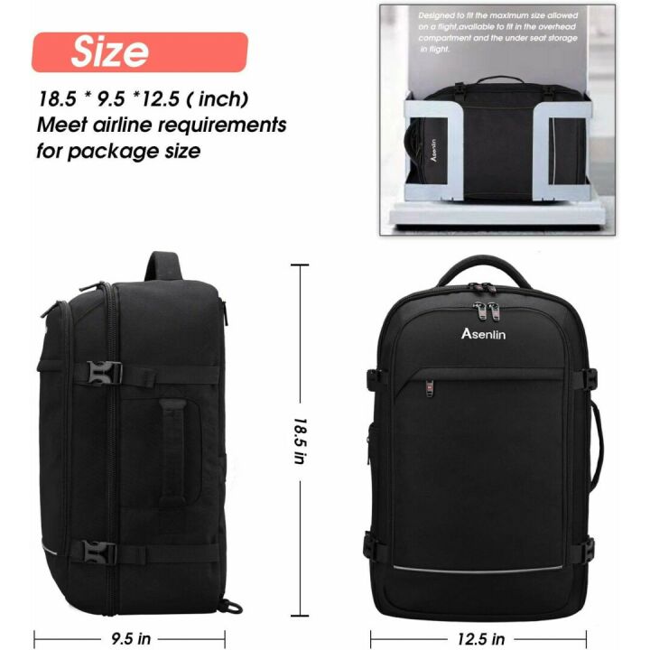 Asenlin 40L Travel Backpack - Water Resistant