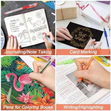 TANMIT 36 Colors Gel Pens Set for Vibrant Artistry