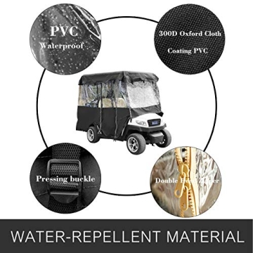 Happybuy Golf Cart Cover 4 Passenger Weatherproof Durable