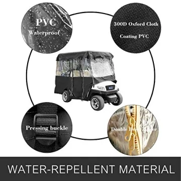 Happybuy Golf Cart Cover 4 Passenger Weatherproof Durable